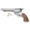 M1873 9MM BLANK FIRING OLD WEST REVOLVER, NICKEL FINISH