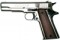 M 1911 IMPROVED .45 AUTOMATIC BLANK FIRNG GUN NICKEL FINISH